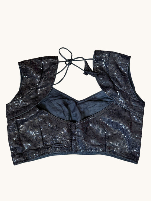 Black Sequins Blouse