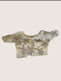 Cream Net Blouse with Gold Embroidery