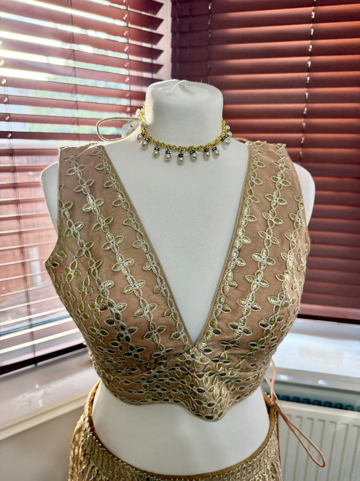 Gold Embroidered Lehenga Set