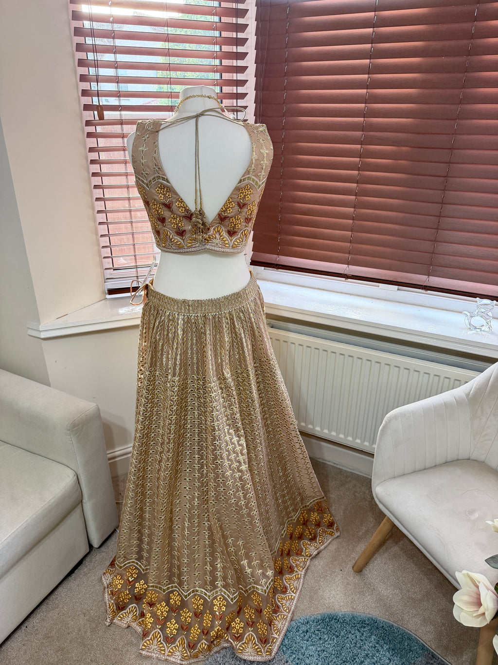 Gold Embroidered Lehenga Set