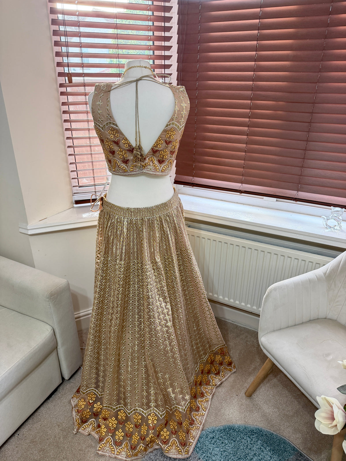 Gold Embroidered Lehenga Set
