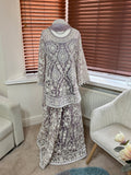 Lavender Silver Embroidered Sharara Set