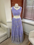 Purple Embroidered Lehenga