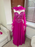 Hot Pink Mirror-Work Lehenga Set