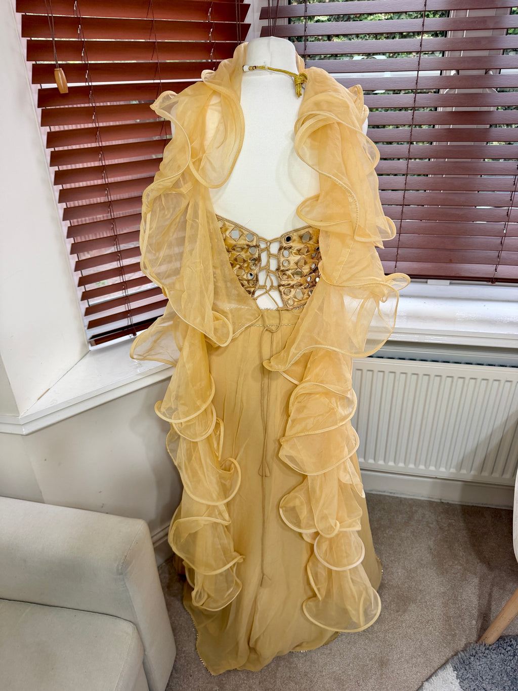 Gold Mirror Work Lehenga
