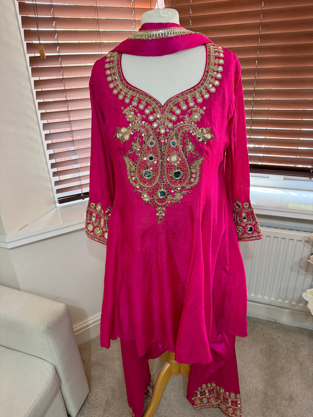 Magenta Pink Sharara with Matching Dupatta