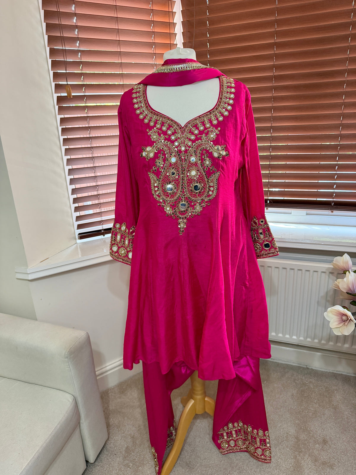 Magenta Pink Sharara with Matching Dupatta