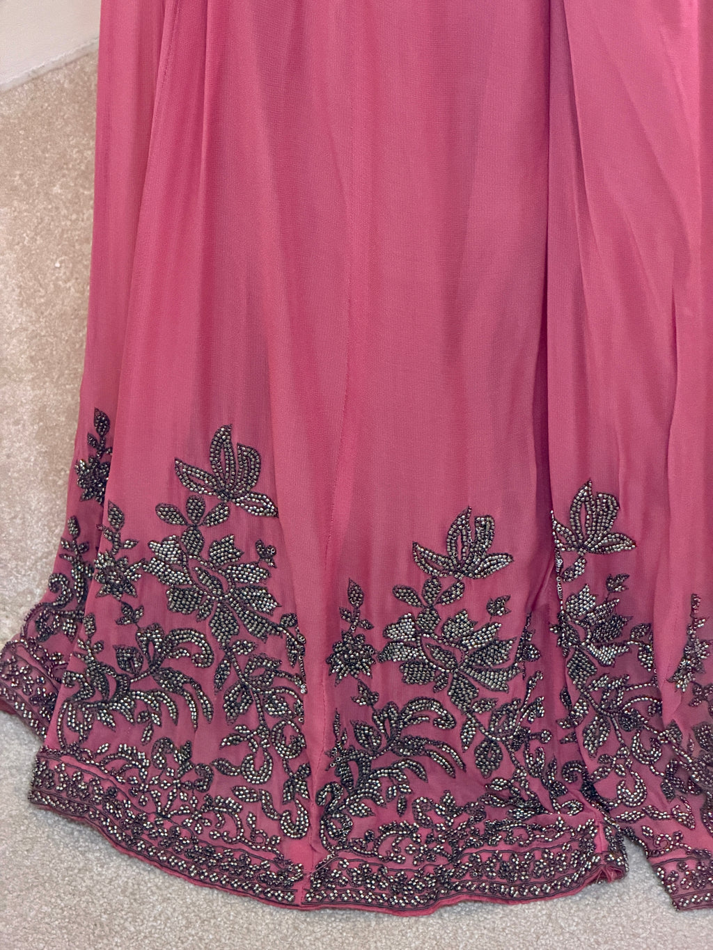 Dusty Rose Embellished Sharara Set