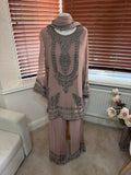 Blush Pink Embellished Trouser Set