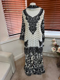 White & Black Long Kurta Set