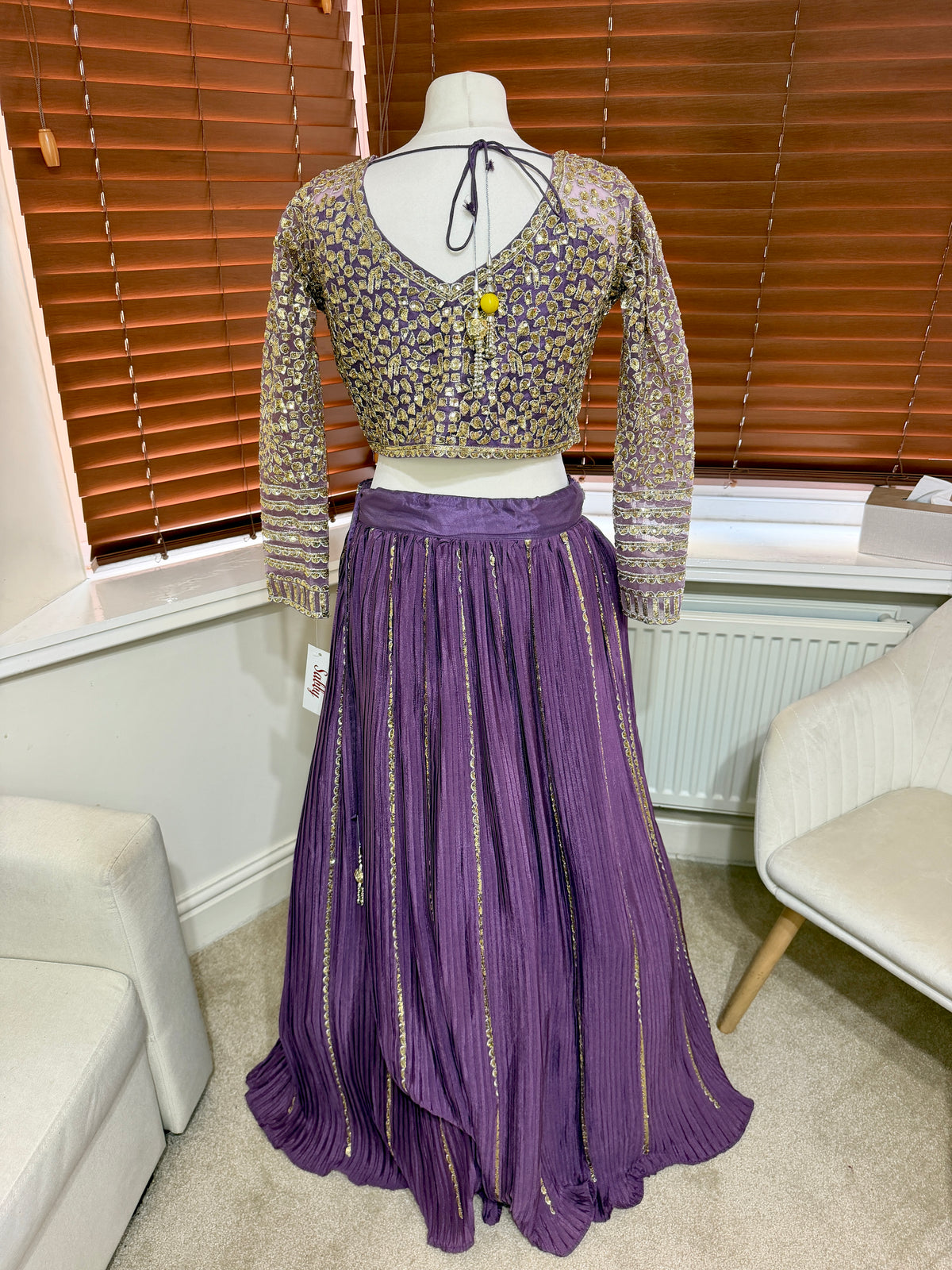 Purple & Gold Lehenga