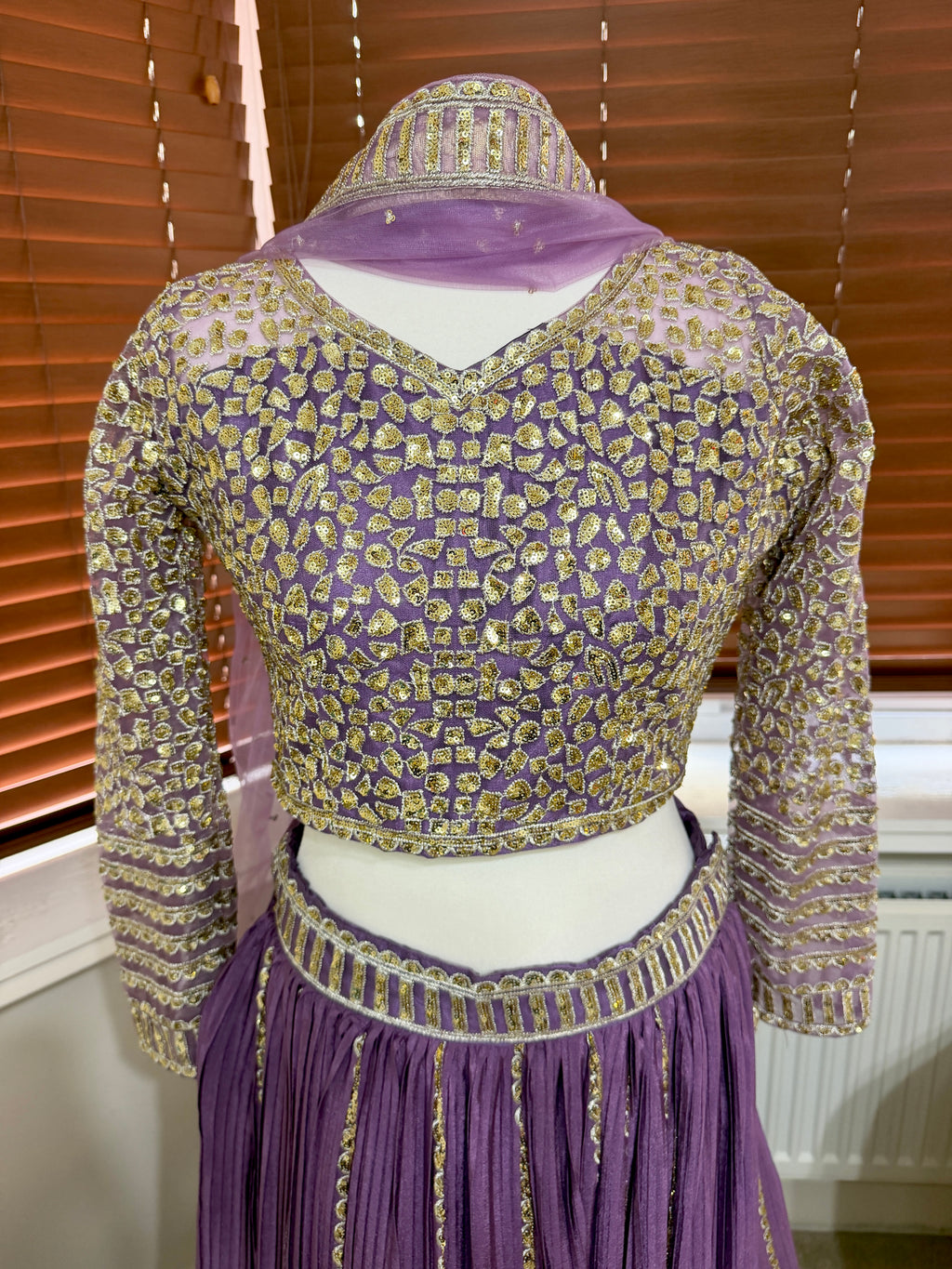 Purple & Gold Lehenga