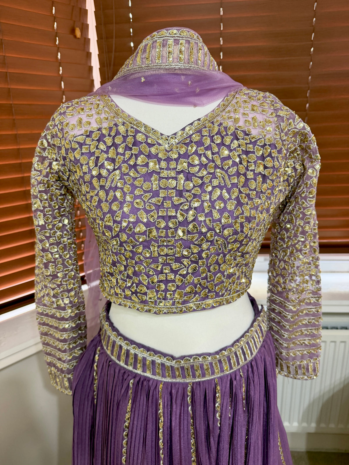 Purple & Gold Lehenga