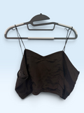 Black Draped Camisole Blouse – front view