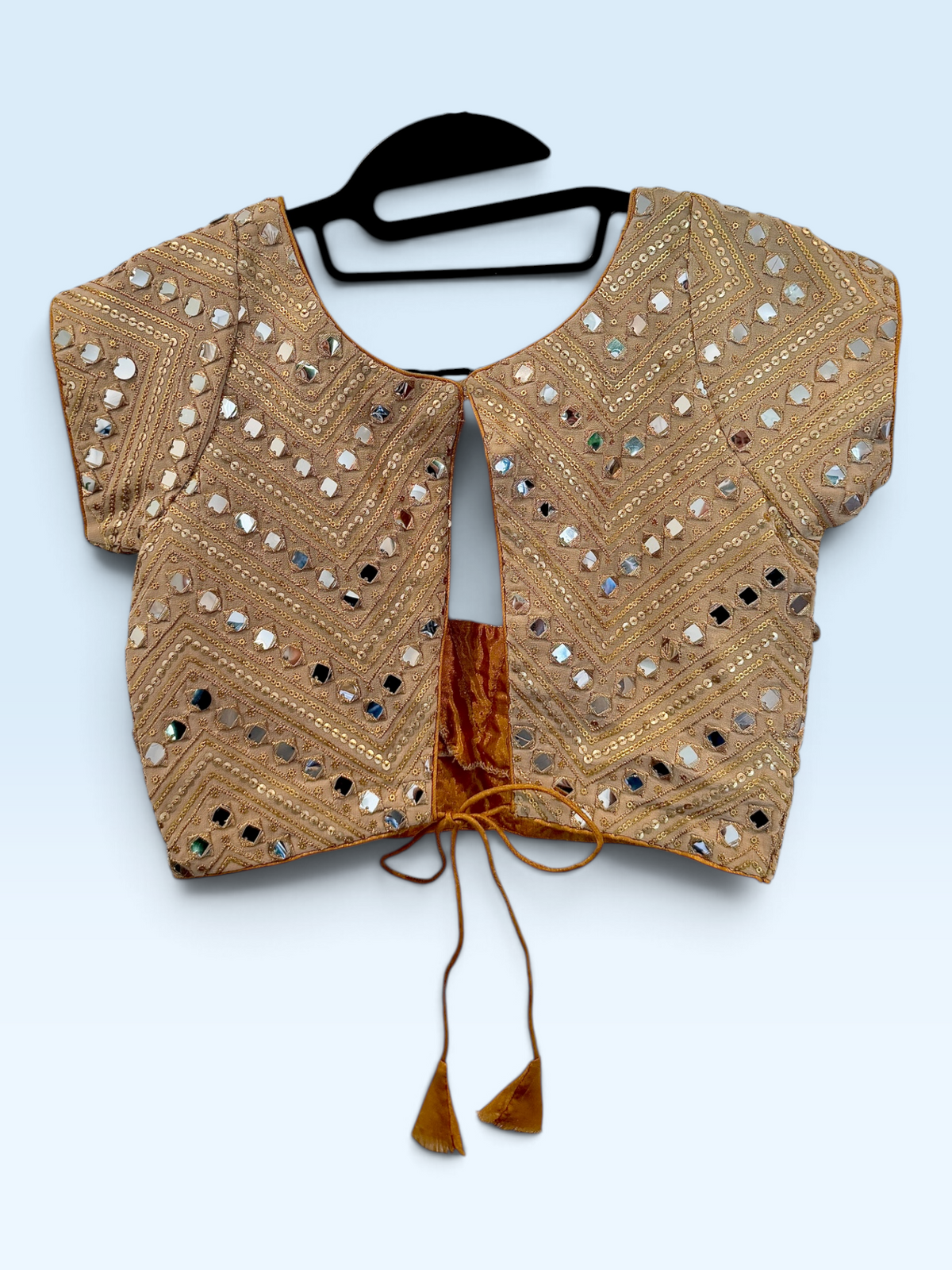 Dark Brown Sleeveless Blouse – back view