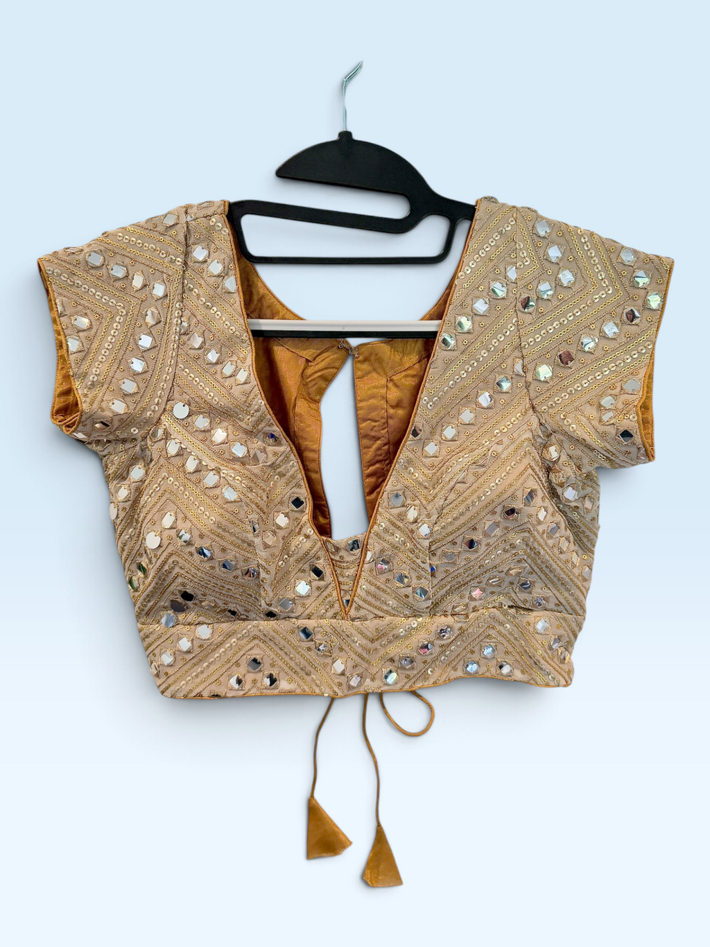 Dark Brown Sleeveless Blouse – front view