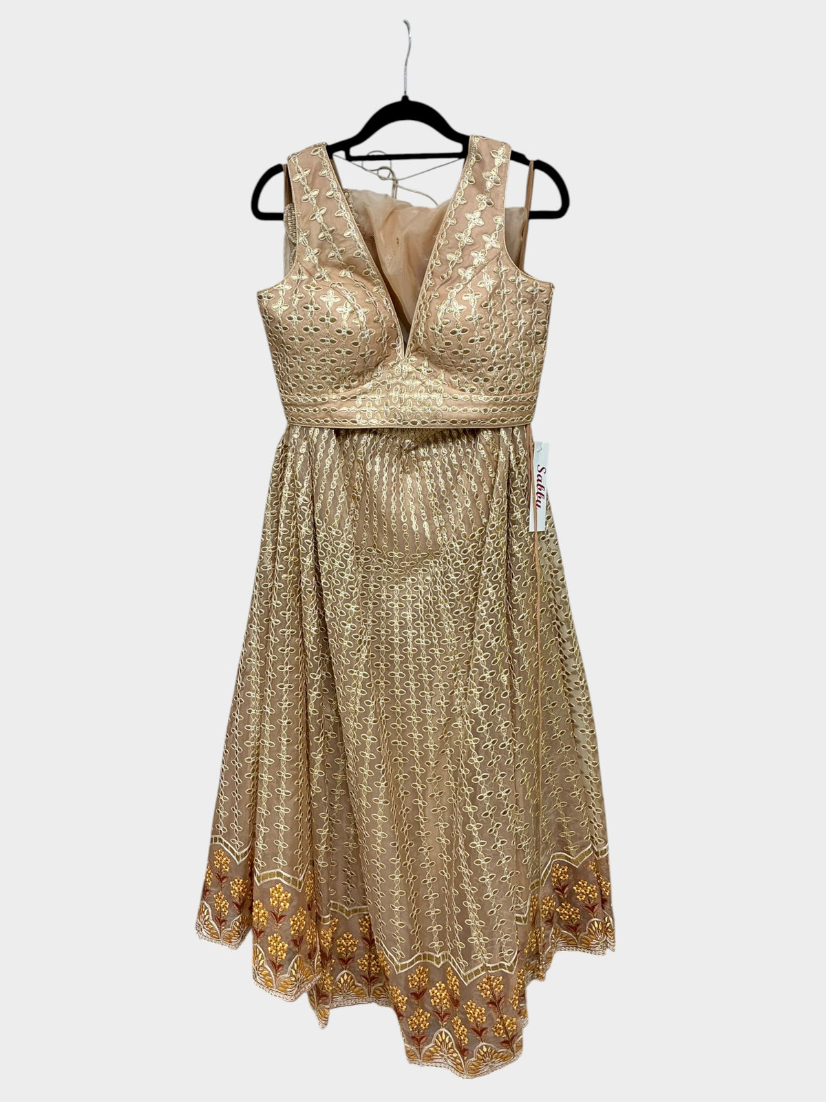 Gold Embroidered Lehenga Set – Sabby Clothing