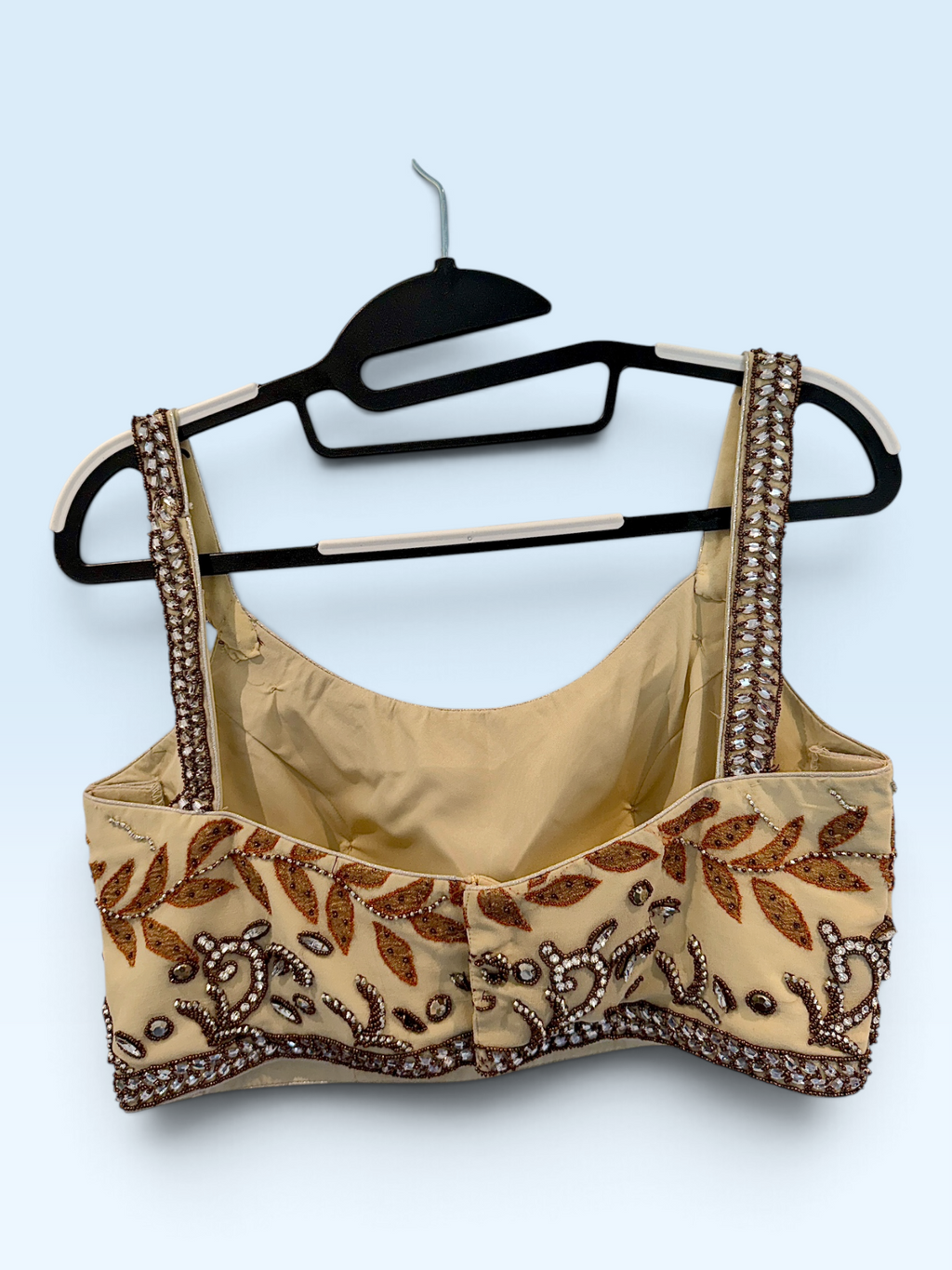 Ivory Embellished Strappy Blouse – back view