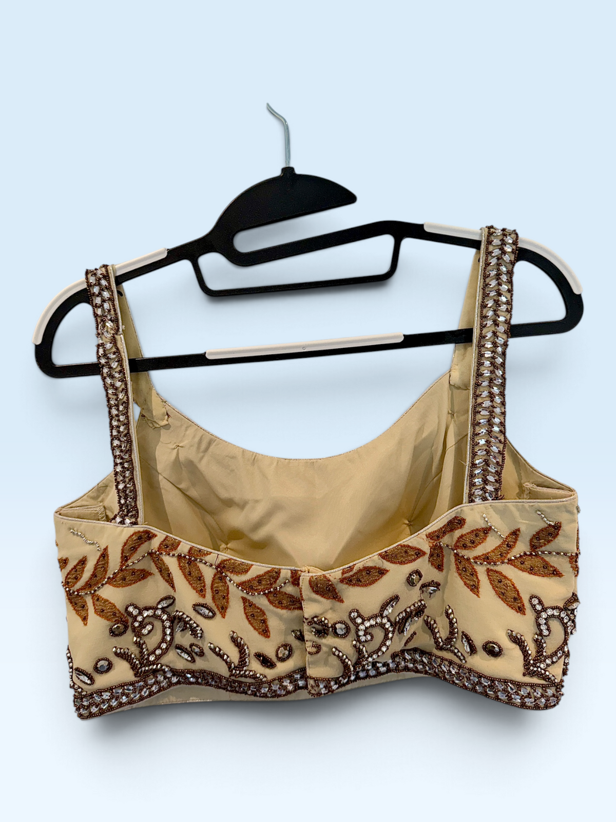 Ivory Embellished Strappy Blouse – back view