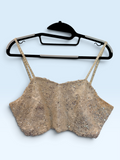 Ivory Silver Embellished Bustier Blouse – front view