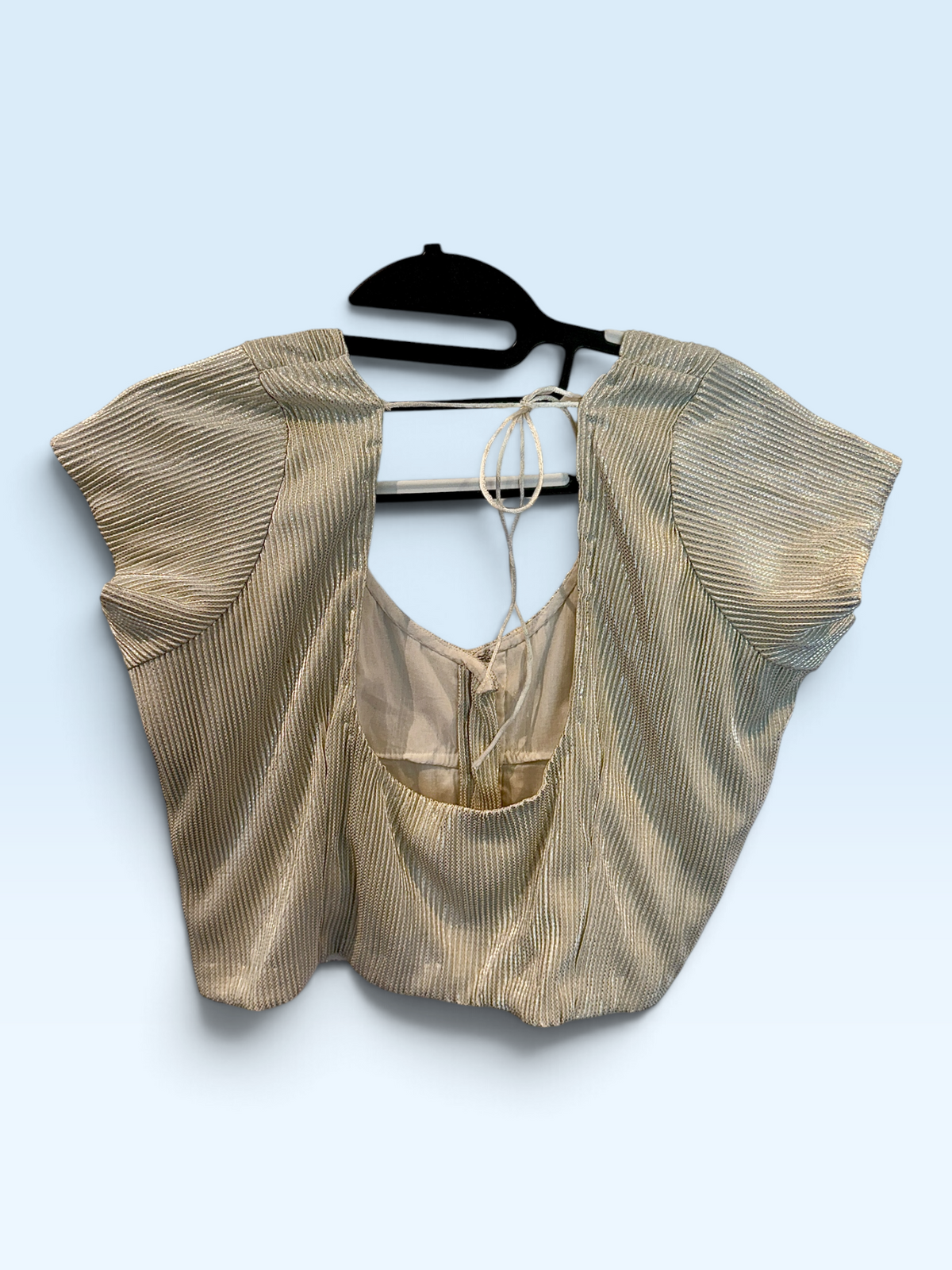 Silver Stripe Structured Blouse – back view